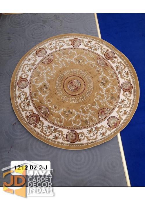 Permadani Kashan Kendra Bulat  ds 1212 DZ 2 J ukuran 160 x 160 cm, 200 x 200 cm 